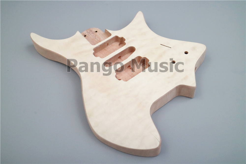 Headless DIY Electric Guitar Kit with Quilted Maple Veneer (ZQN-007)