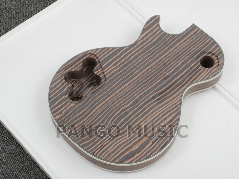 PANGO Lp Custom Zebrawood DIY Electric Guitar Kit / DIY Guitar (PLP-066)