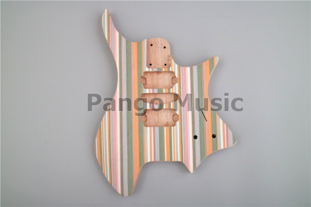 Headless DIY Electric Guitar Kit with Rainbow Veneer (ZQN-003)
