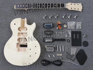 Lp Flamed Maple veneer DIY Electric Guitar Kit (PLP-059)
