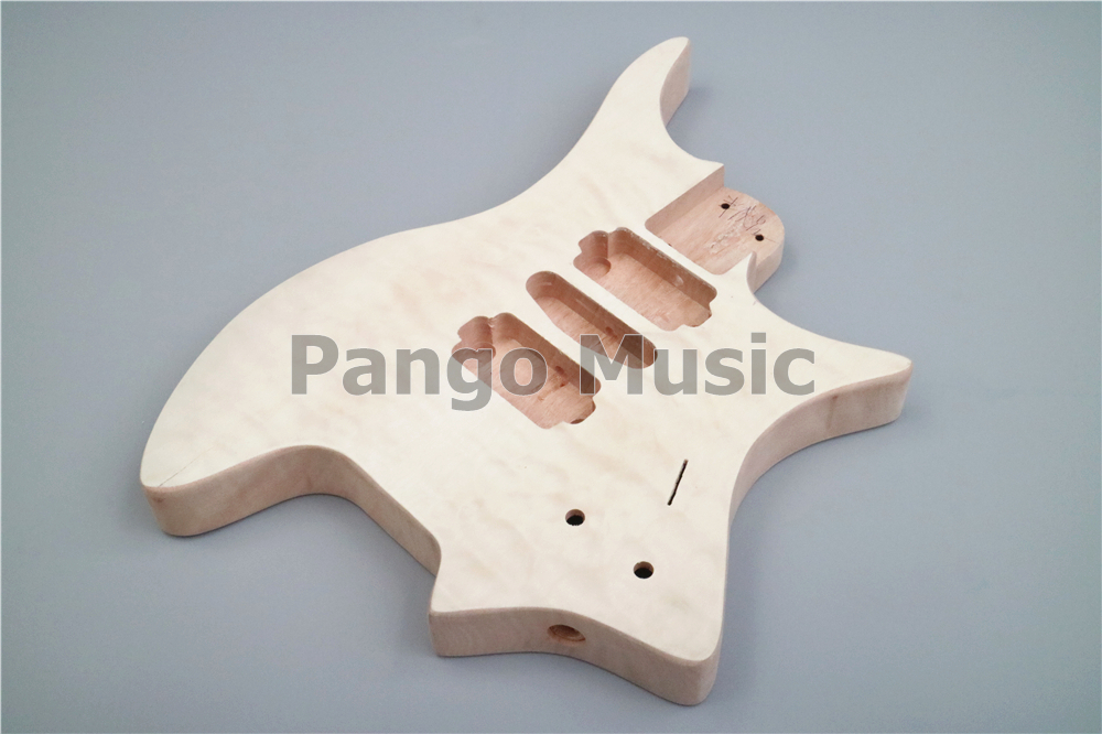 Headless DIY Electric Guitar Kit with Quilted Maple Veneer (ZQN-0137)