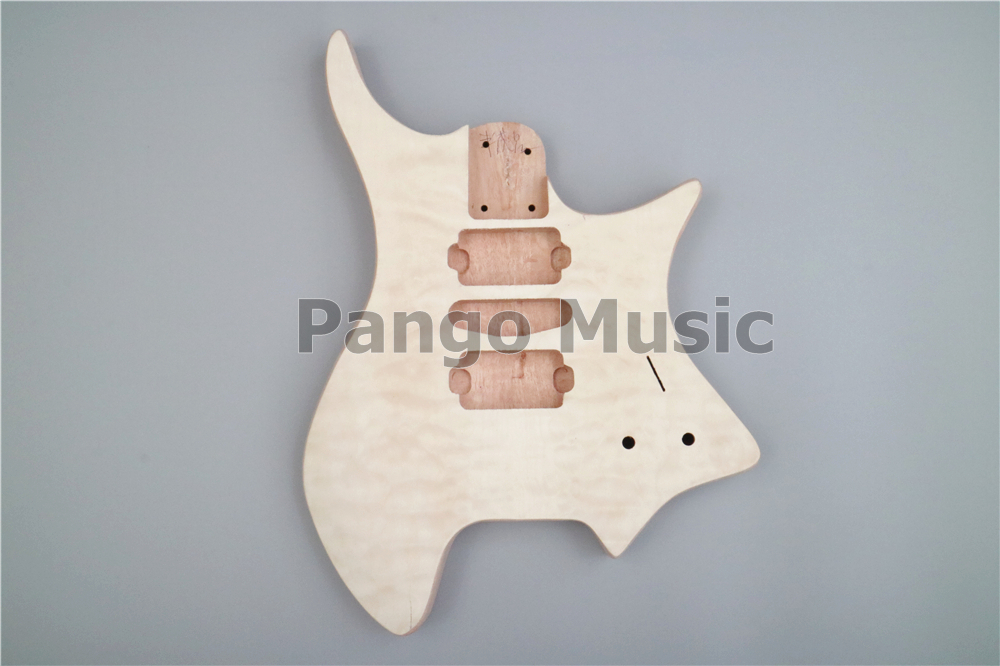 Headless DIY Electric Guitar Kit with Quilted Maple Veneer (ZQN-007)