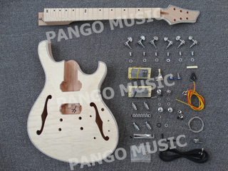 Semi Hollow DIY Electric Guitar Kit / DIY Guitar (PJS-327)